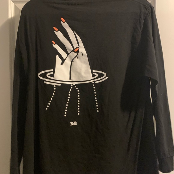 Mens black long sleeve tshirt - Picture 3 of 4